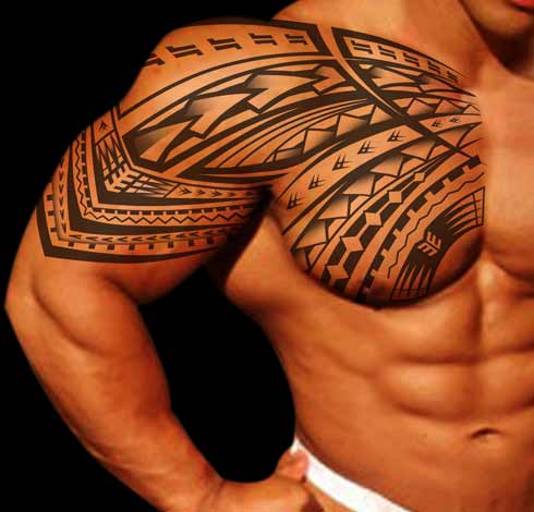 samoan chest tattoos